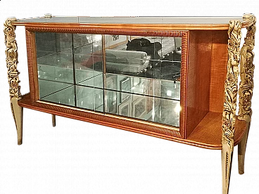 Vetrina in legno e cristallo di La Permanente Mobili Cantù, anni '50