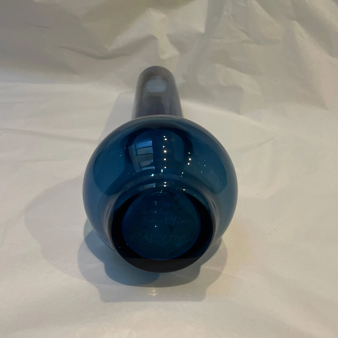 Blue Murano glass ampoule vase by Laura de Santillana, 1980s 2