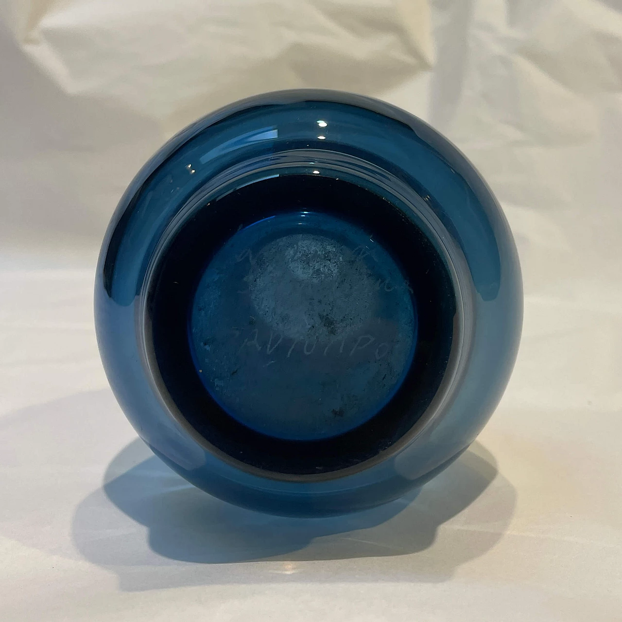 Blue Murano glass ampoule vase by Laura de Santillana, 1980s 3