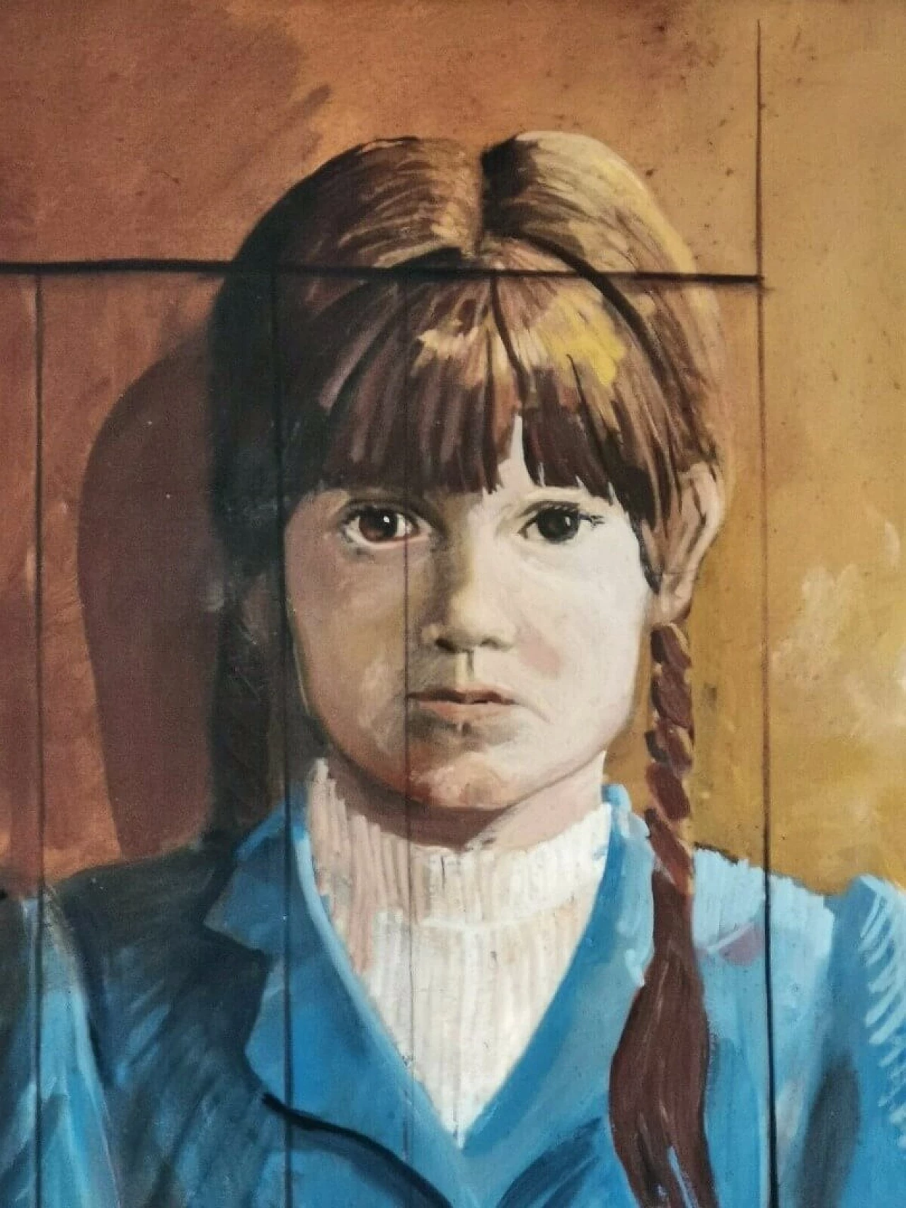 Alan Martin Biller, Bambina, dipinto a olio su tela, anni '70 4