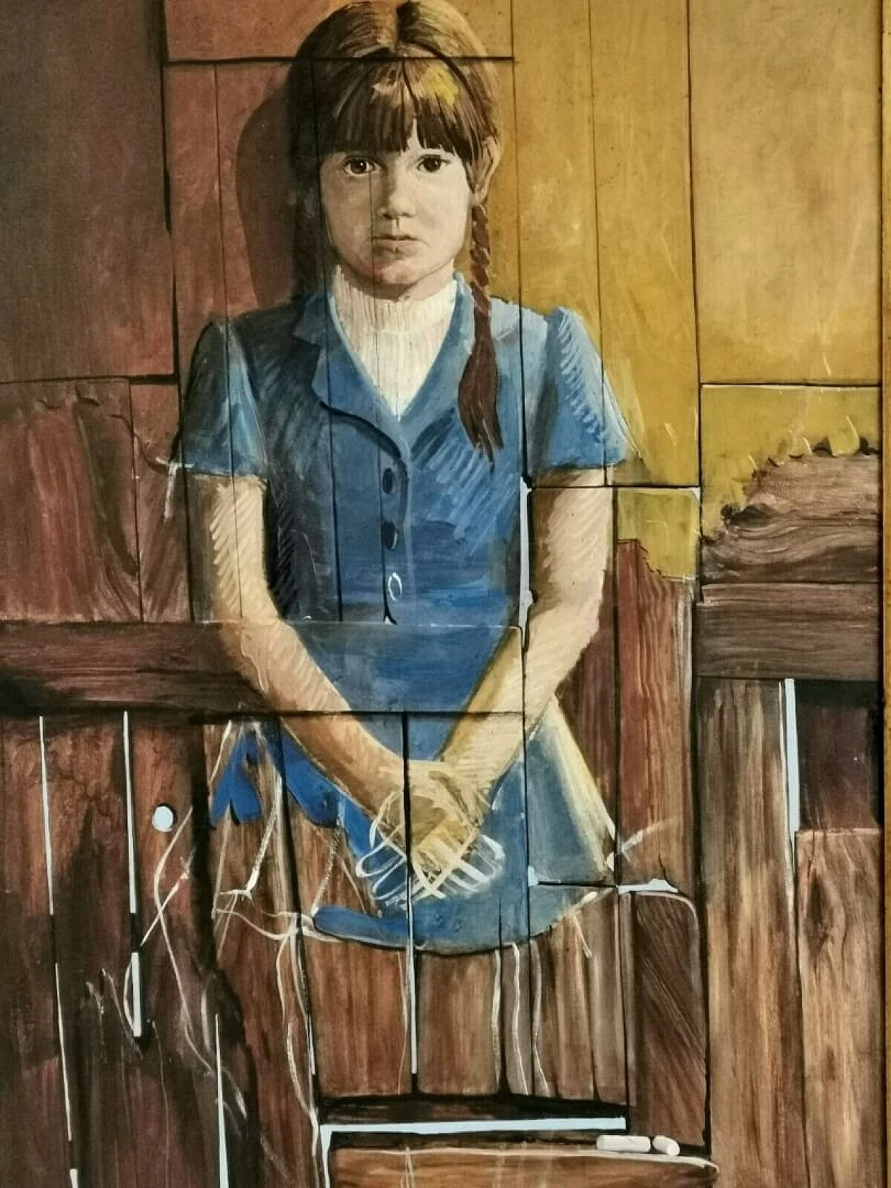 Alan Martin Biller, Bambina, dipinto a olio su tela, anni '70 5