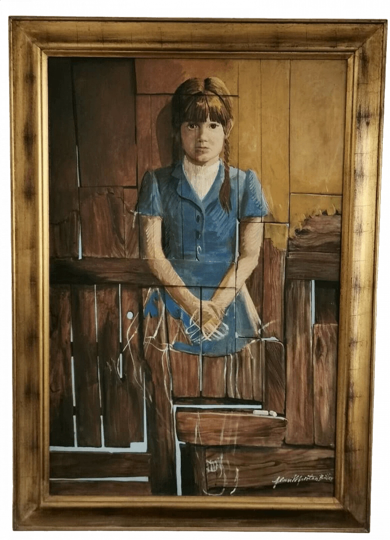 Alan Martin Biller, Bambina, dipinto a olio su tela, anni '70 6