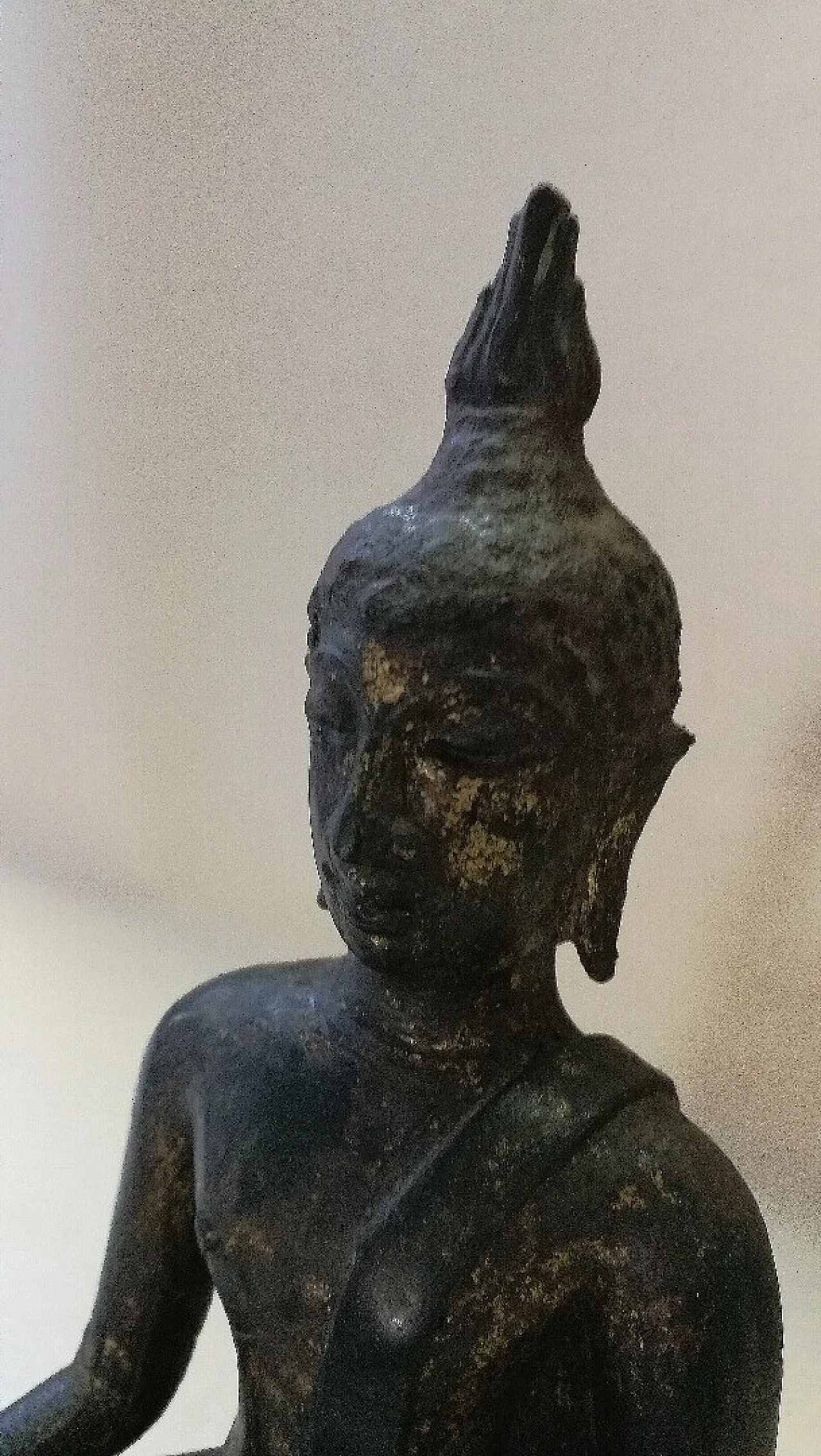 Scultura siamese di Buddha in bronzo, '700 5