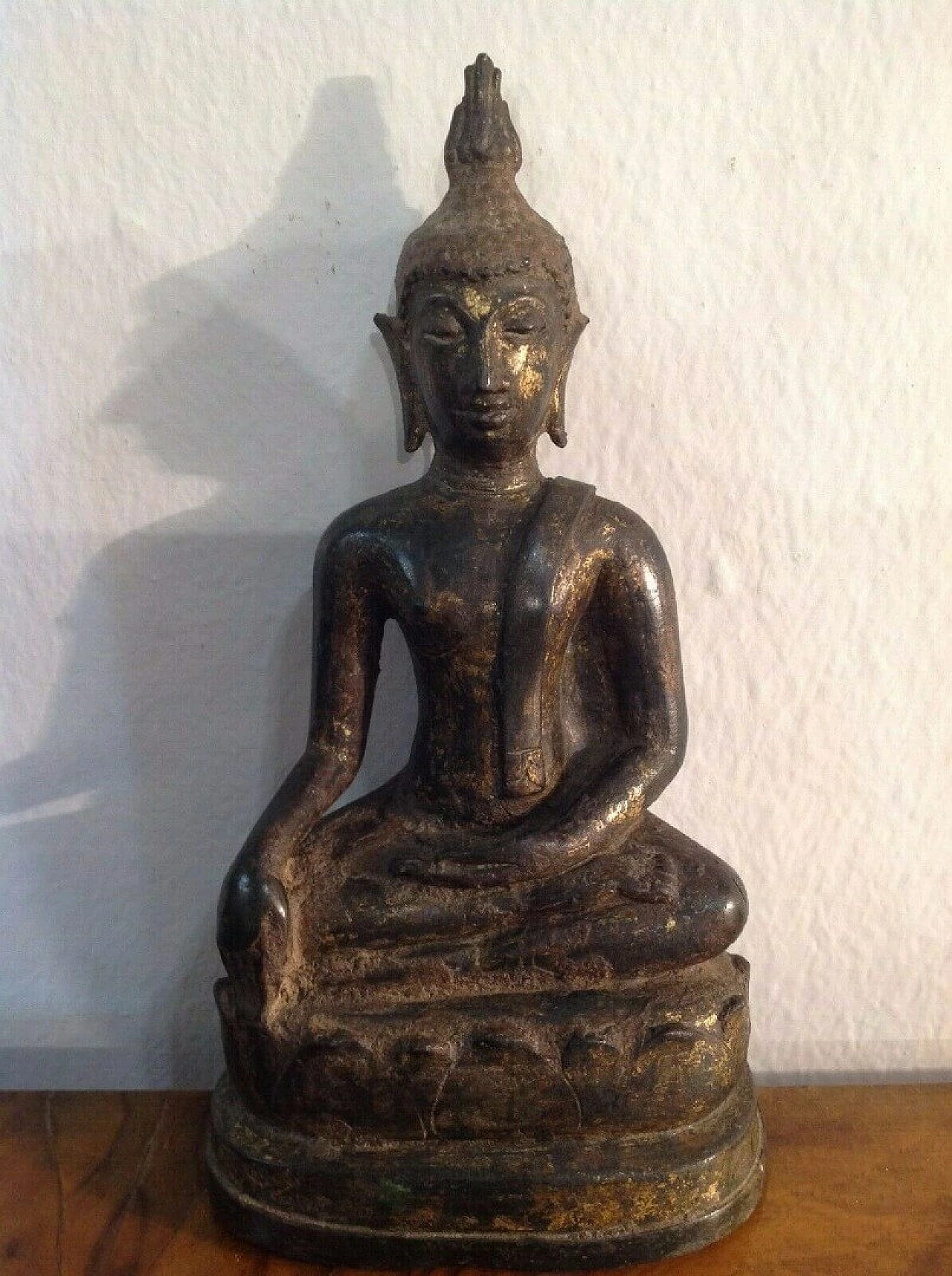 Scultura siamese di Buddha in bronzo, '700 6