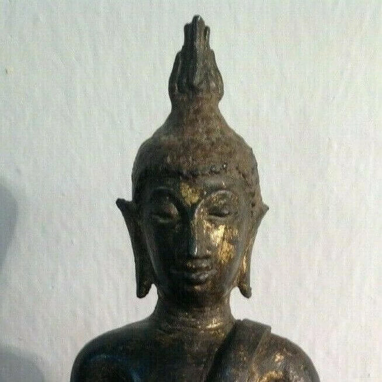Scultura siamese di Buddha in bronzo, '700 11