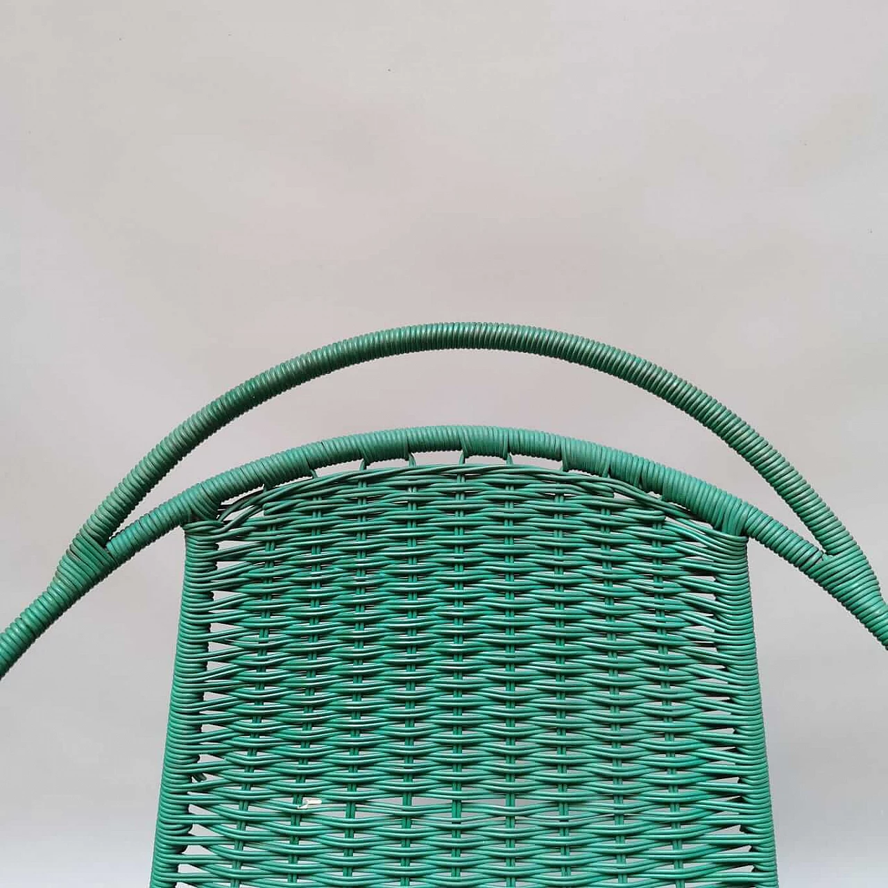 Pair of green and black outdoor armchairs, 1970s 3