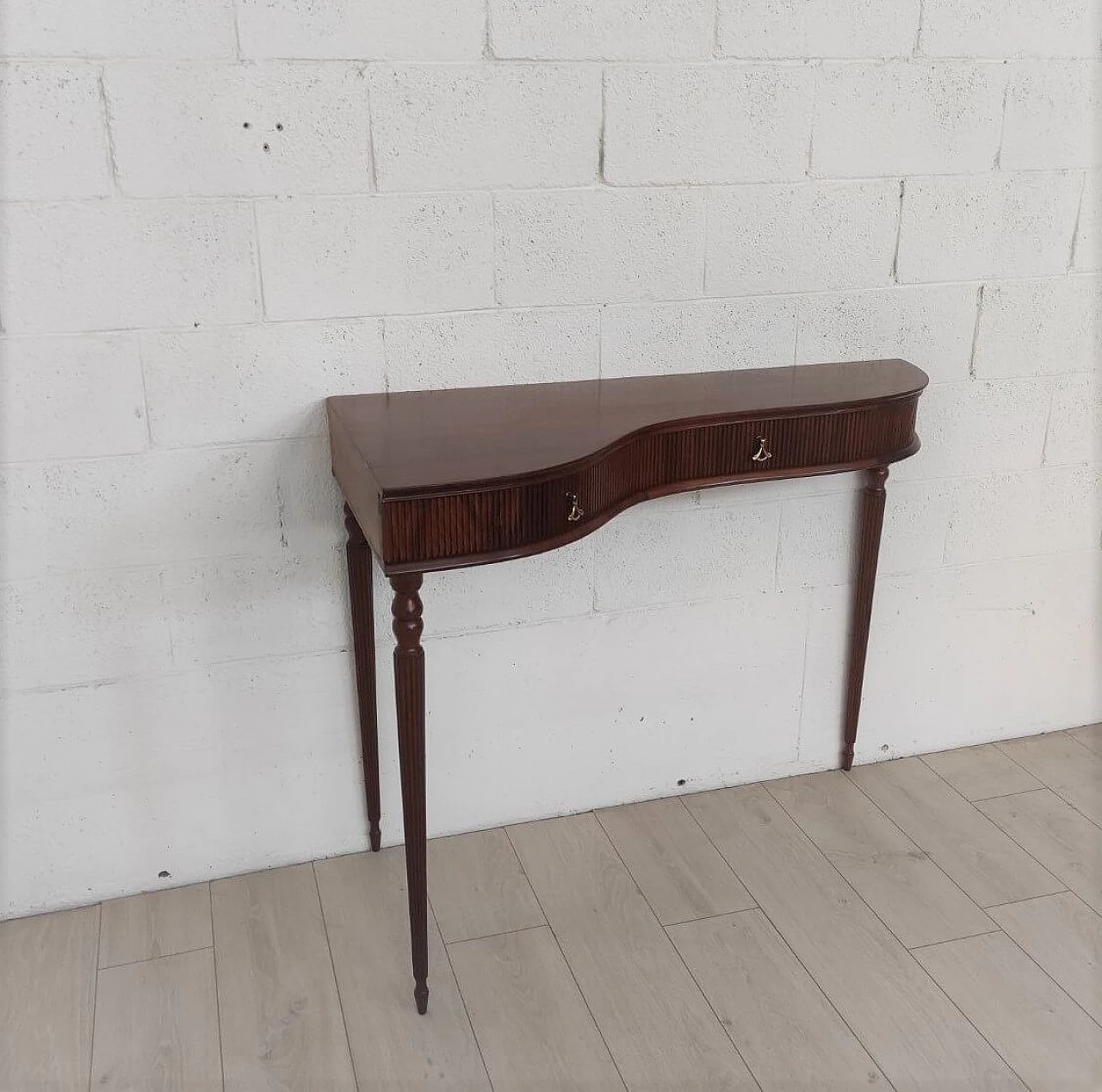 Mahogany corner console, 1950s 4