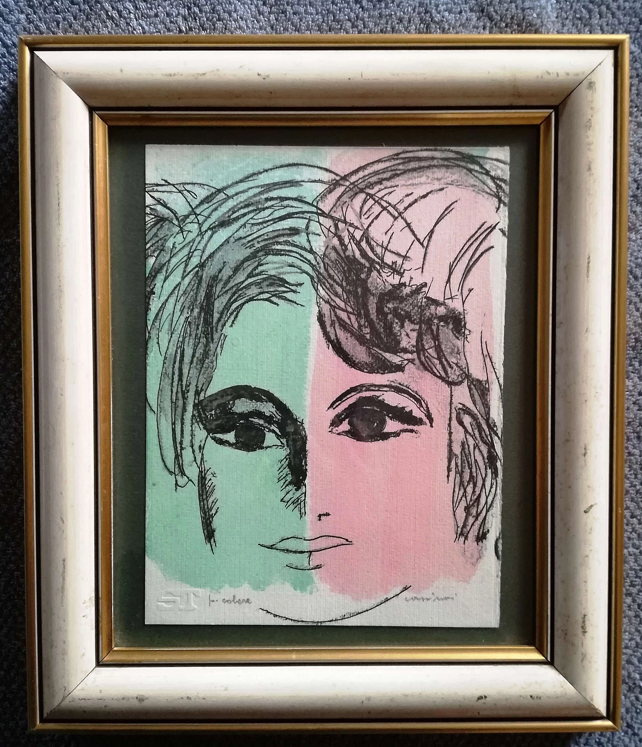 Bruno Cassinari, Modella, litografia a colori, 1969 1