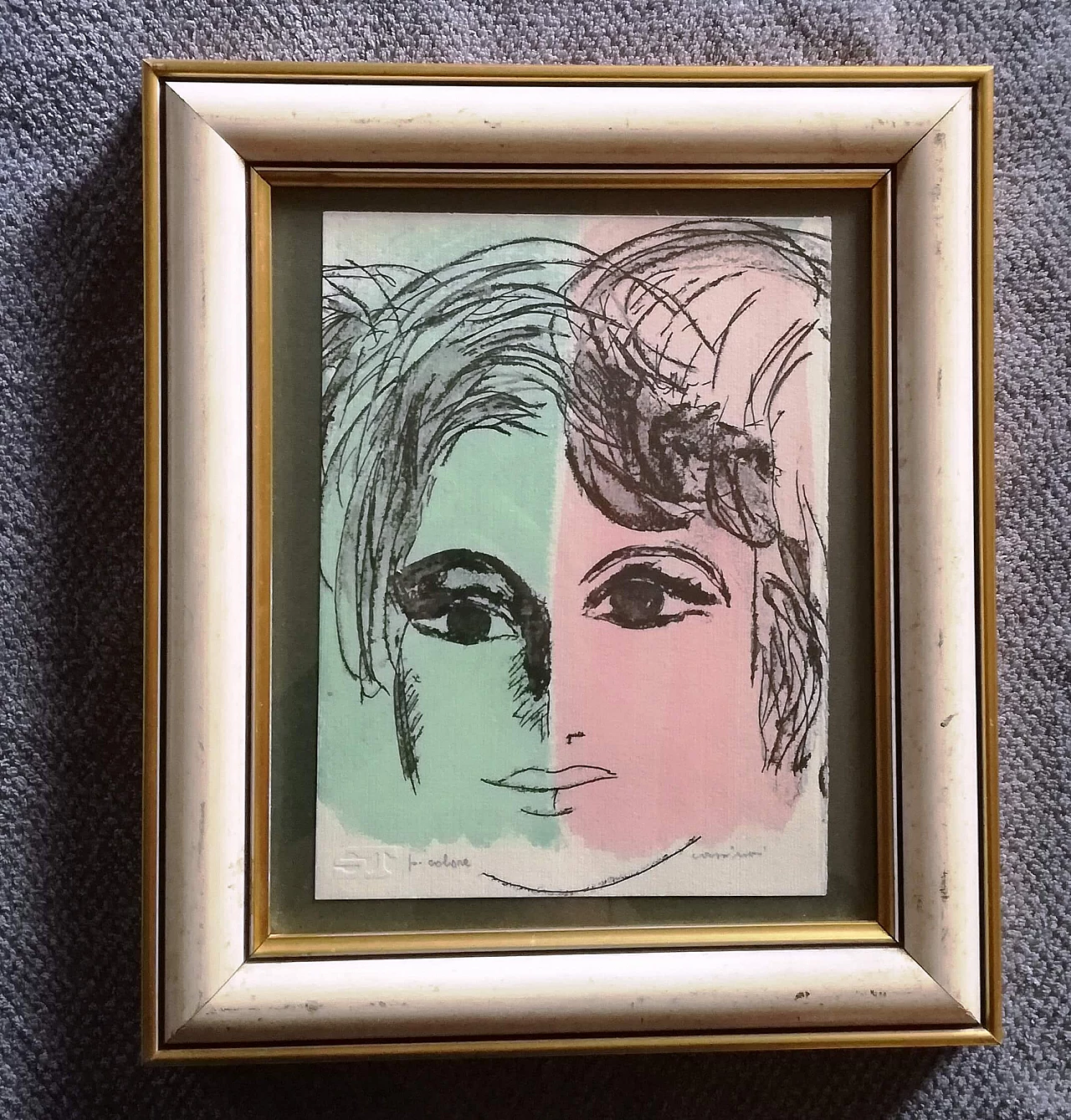 Bruno Cassinari, Modella, litografia a colori, 1969 2