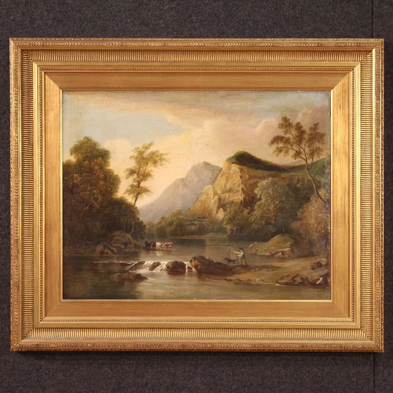 Bucolic landscape, oil on canvas, second half of the 19th century 1