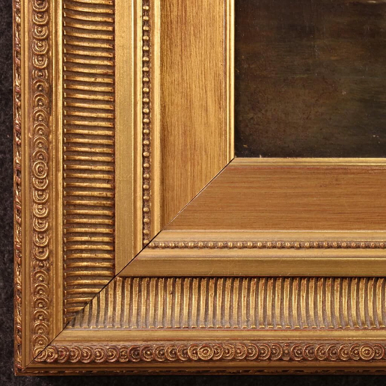 Bucolic landscape, oil on canvas, second half of the 19th century 4