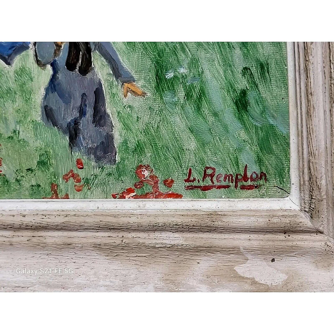 Louis Remplon, Paesaggio animato con papaveri, anni '60 1