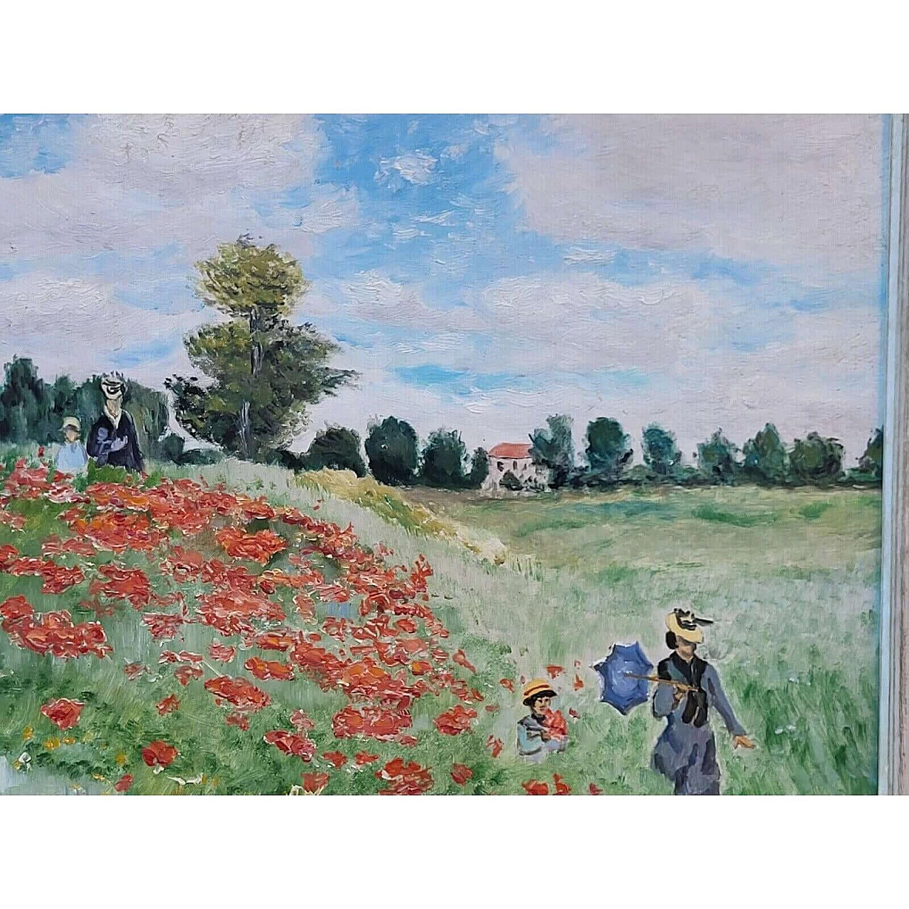 Louis Remplon, Paesaggio animato con papaveri, anni '60 3