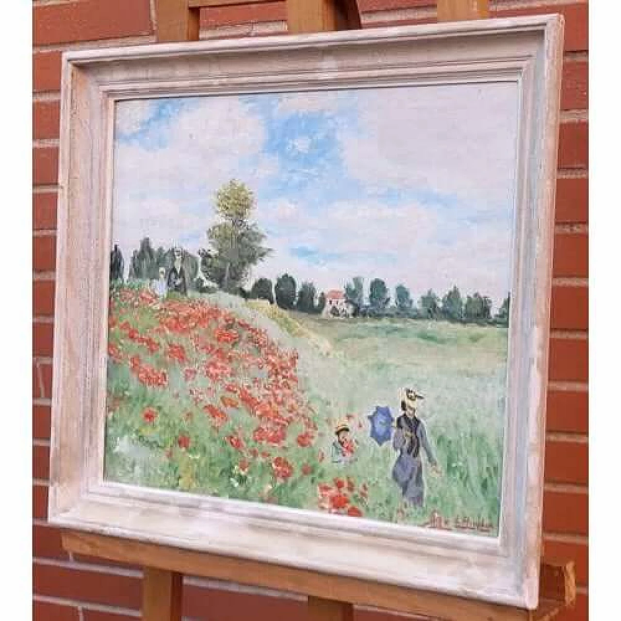 Louis Remplon, Paesaggio animato con papaveri, anni '60 7