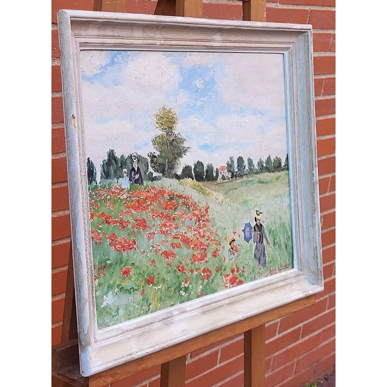 Louis Remplon, Paesaggio animato con papaveri, anni '60 9