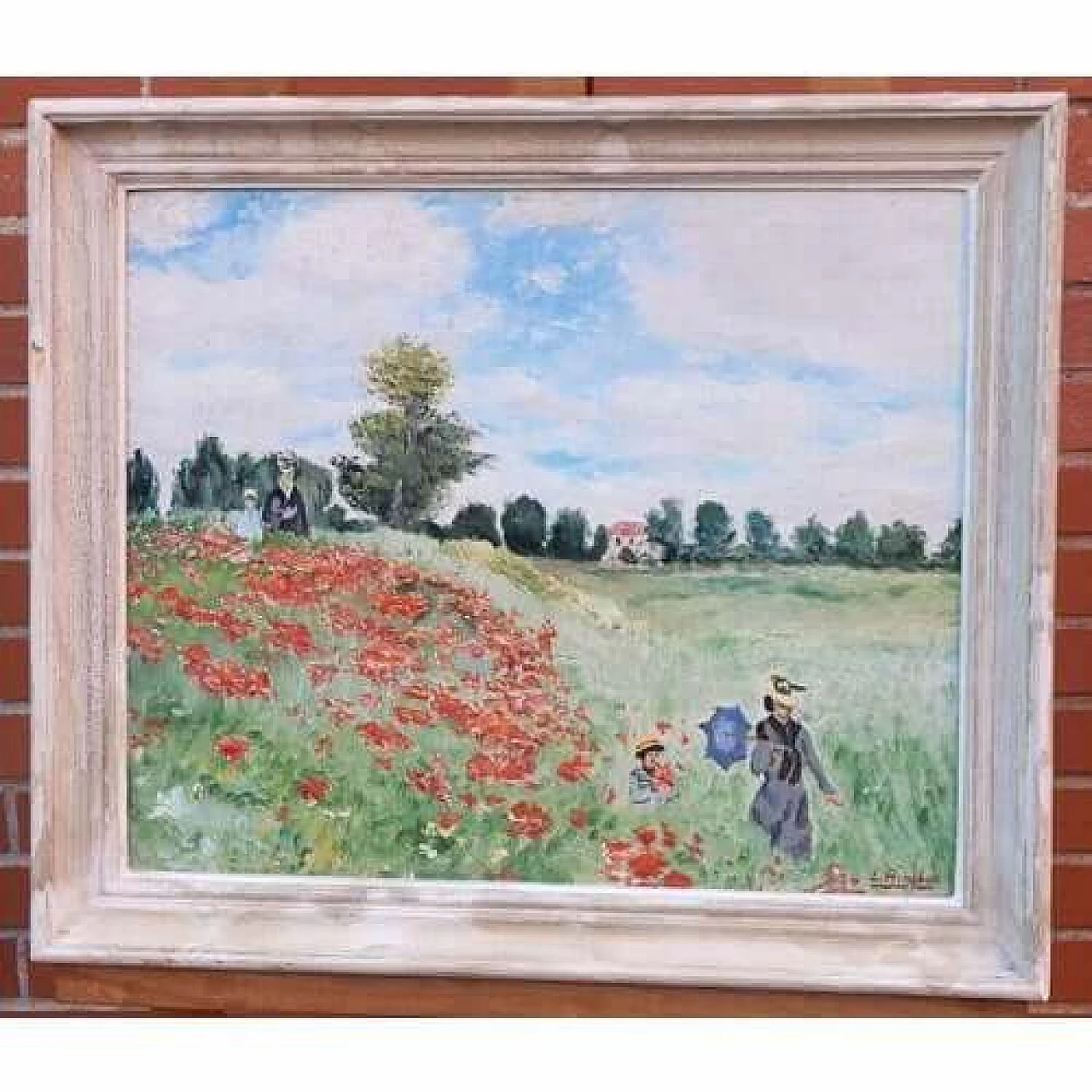 Louis Remplon, Paesaggio animato con papaveri, anni '60 11