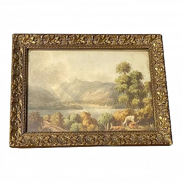 Scottish landscape with lake, watercolour, 19th century