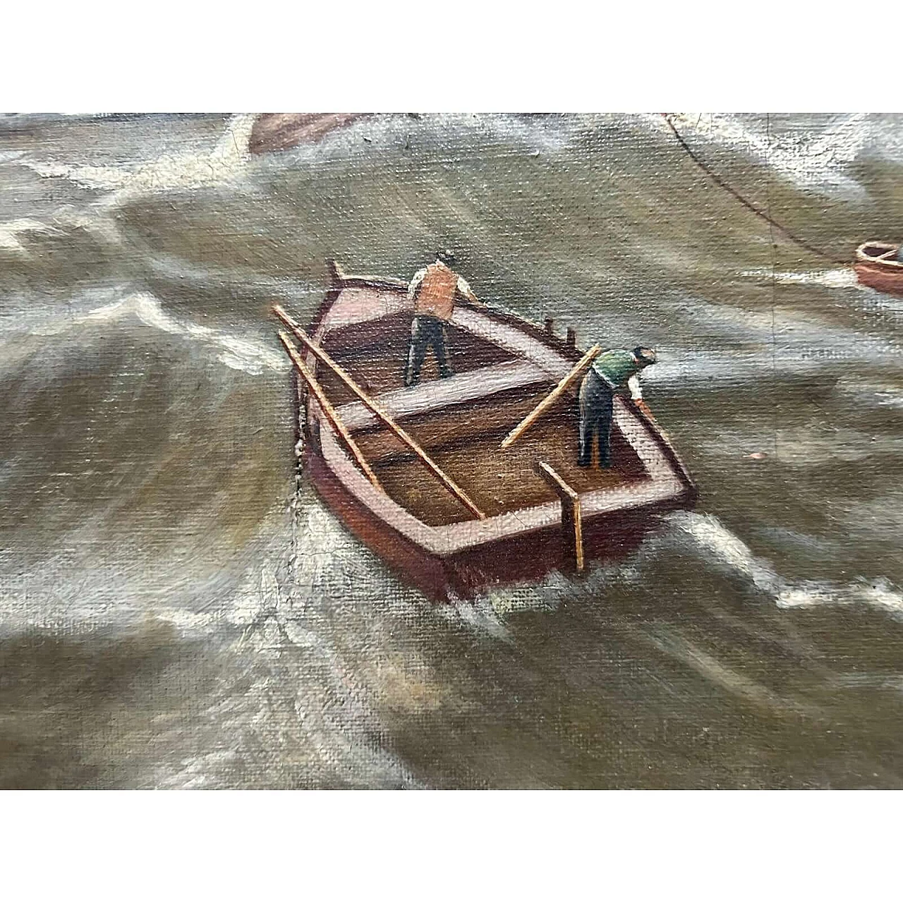 Paesaggio marino con navi, olio su tela, 1910 8