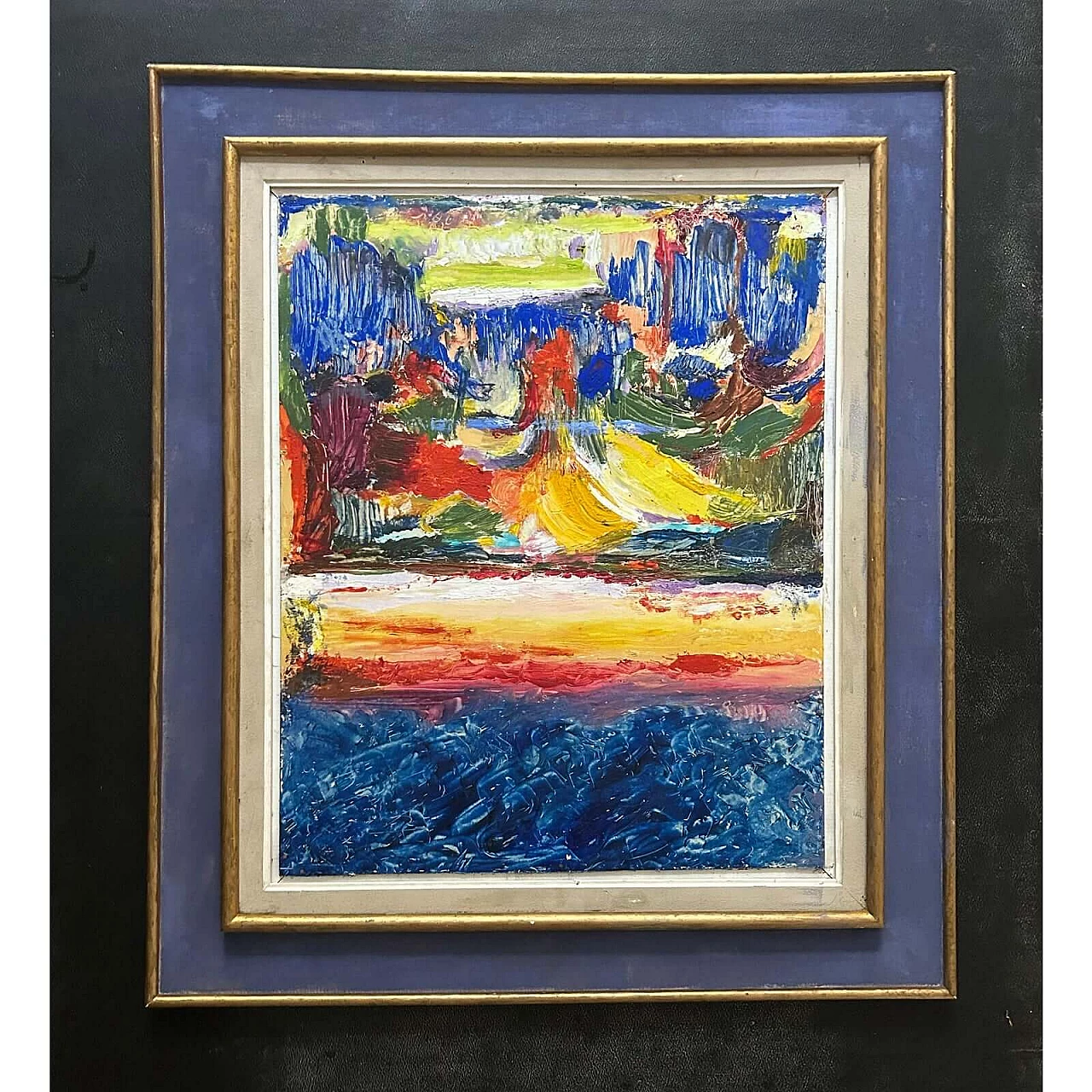 Composizione astratta, olio su tela, anni '50 2