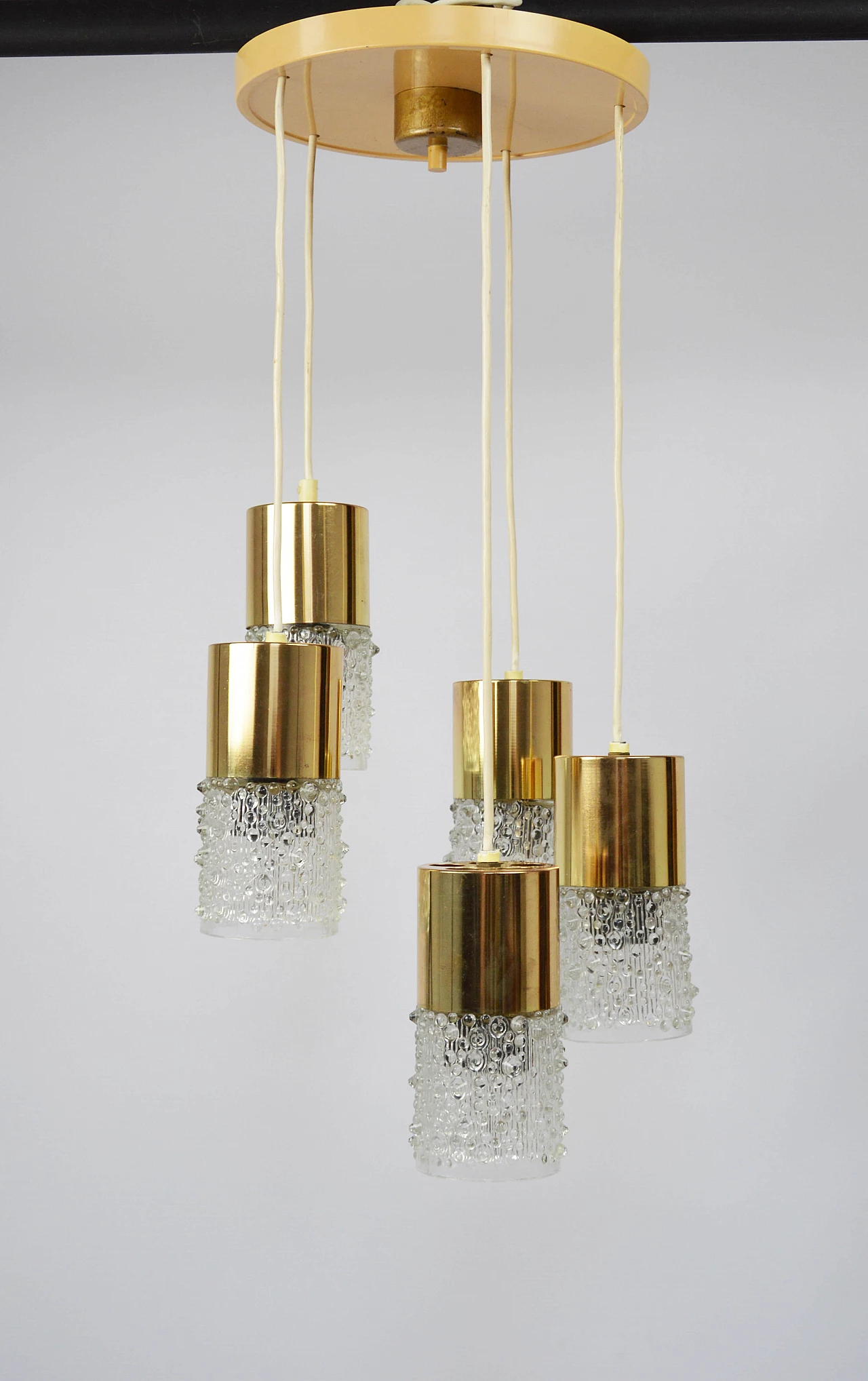Cascade ceiling lamp with glass shades, 1979 2