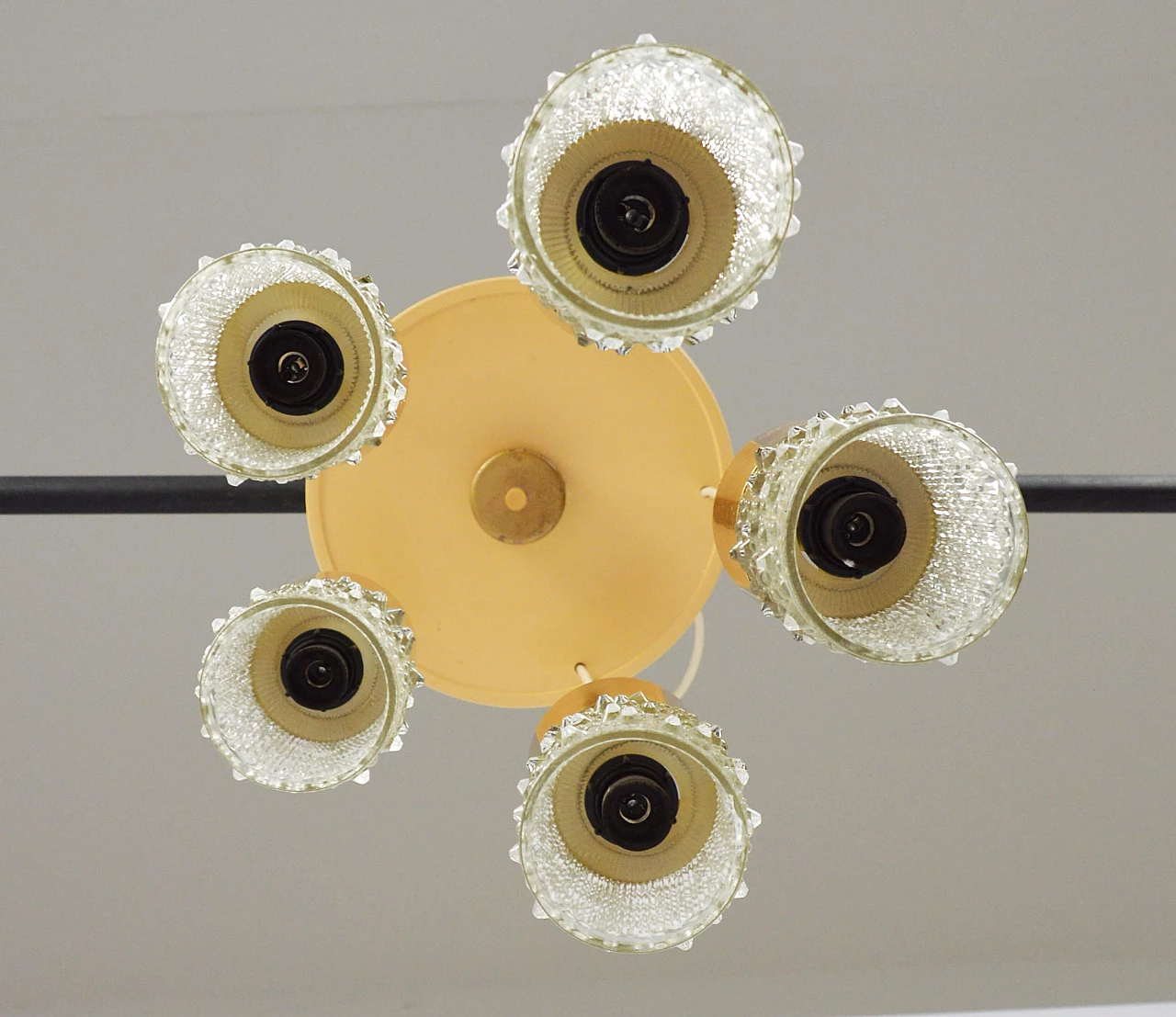 Cascade ceiling lamp with glass shades, 1979 6