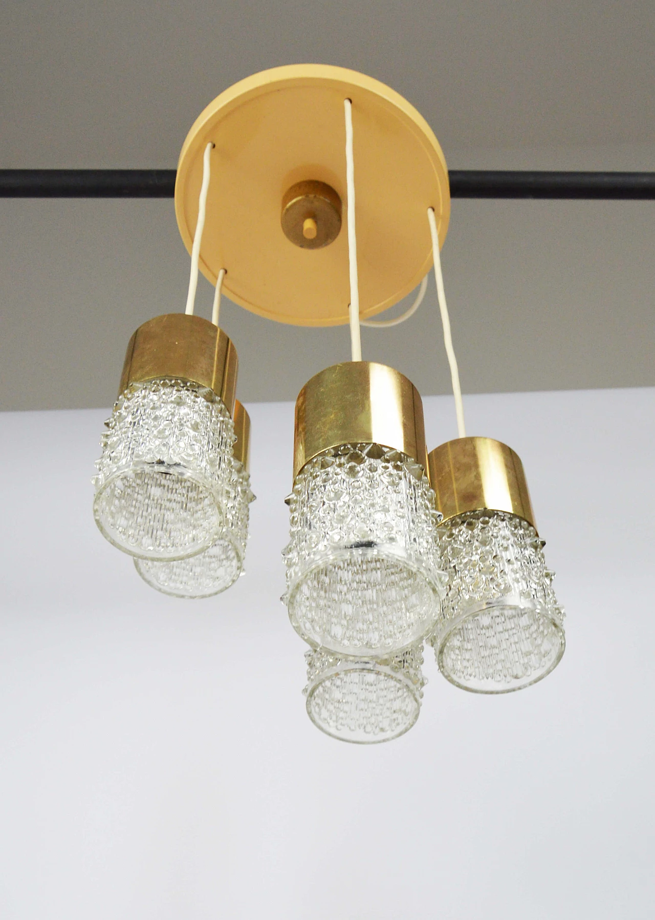 Cascade ceiling lamp with glass shades, 1979 7