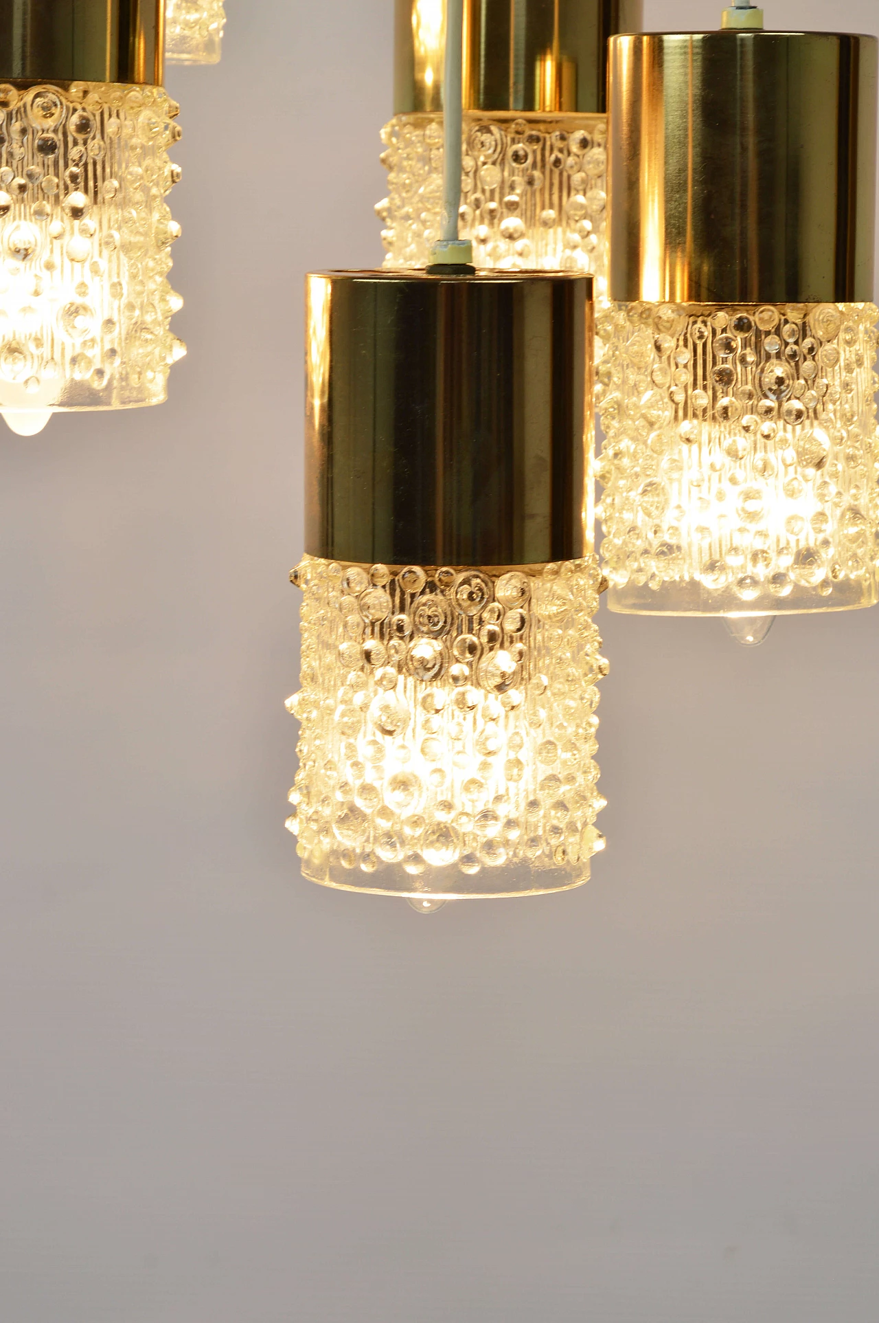 Cascade ceiling lamp with glass shades, 1979 9