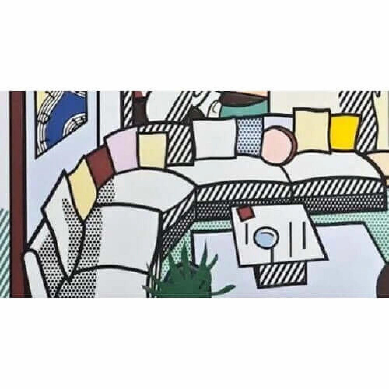 Roy Lichtenstein, Interior, lithograph, 1980s 3