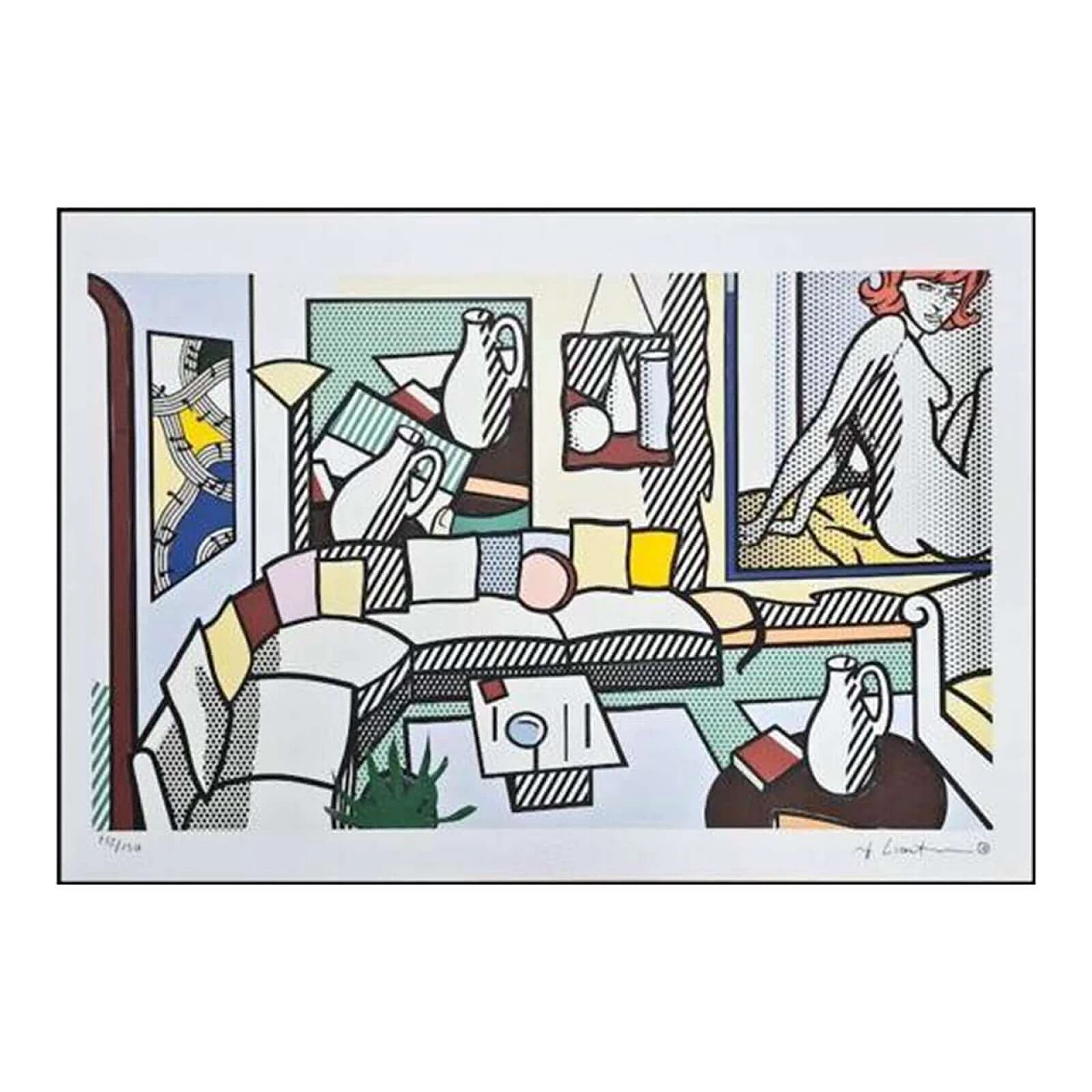Roy Lichtenstein, Interior, litografia, anni '80 4
