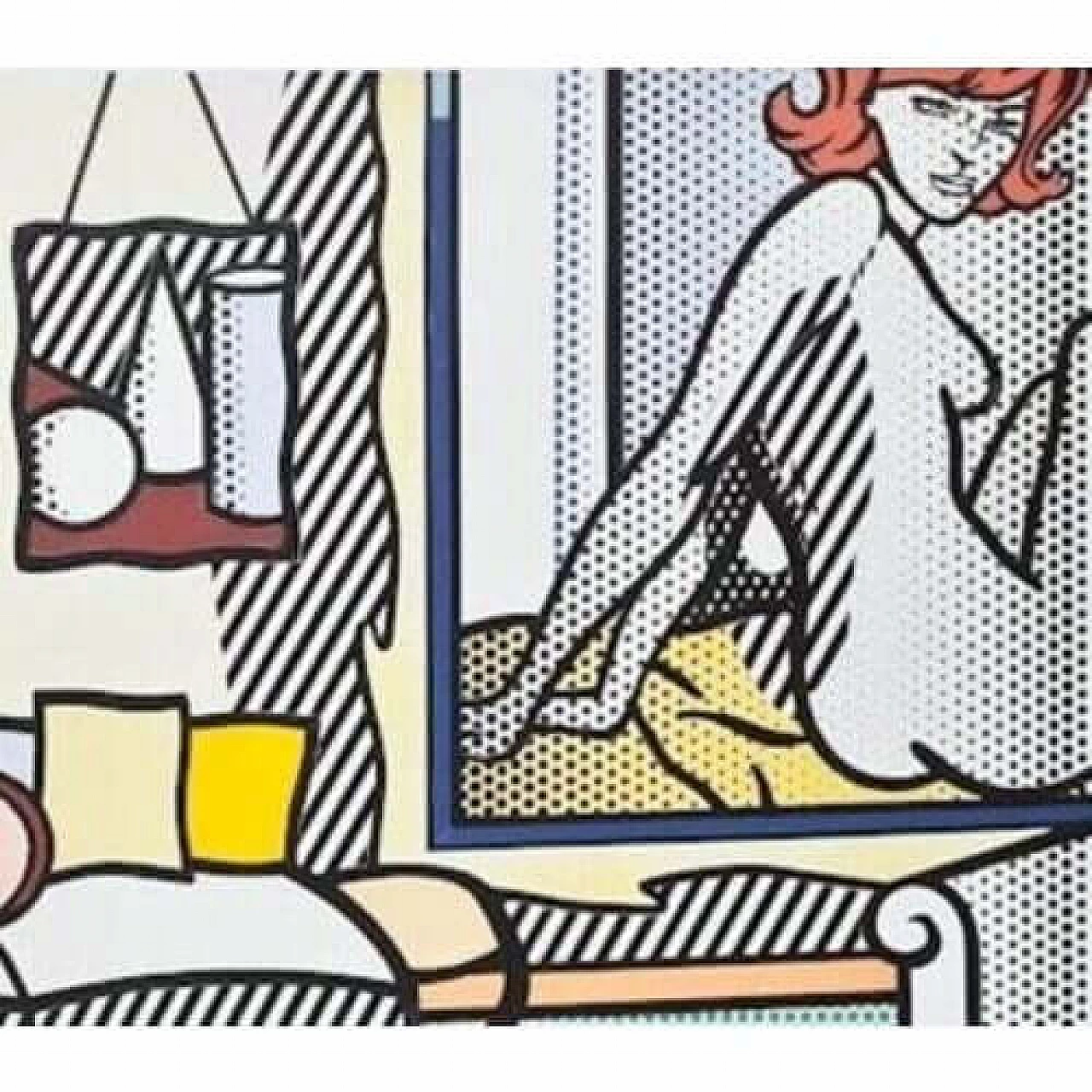 Roy Lichtenstein, Interior, lithograph, 1980s 5