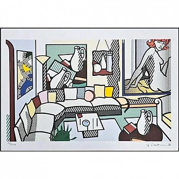 Roy Lichtenstein, Interior, lithograph, 1980s