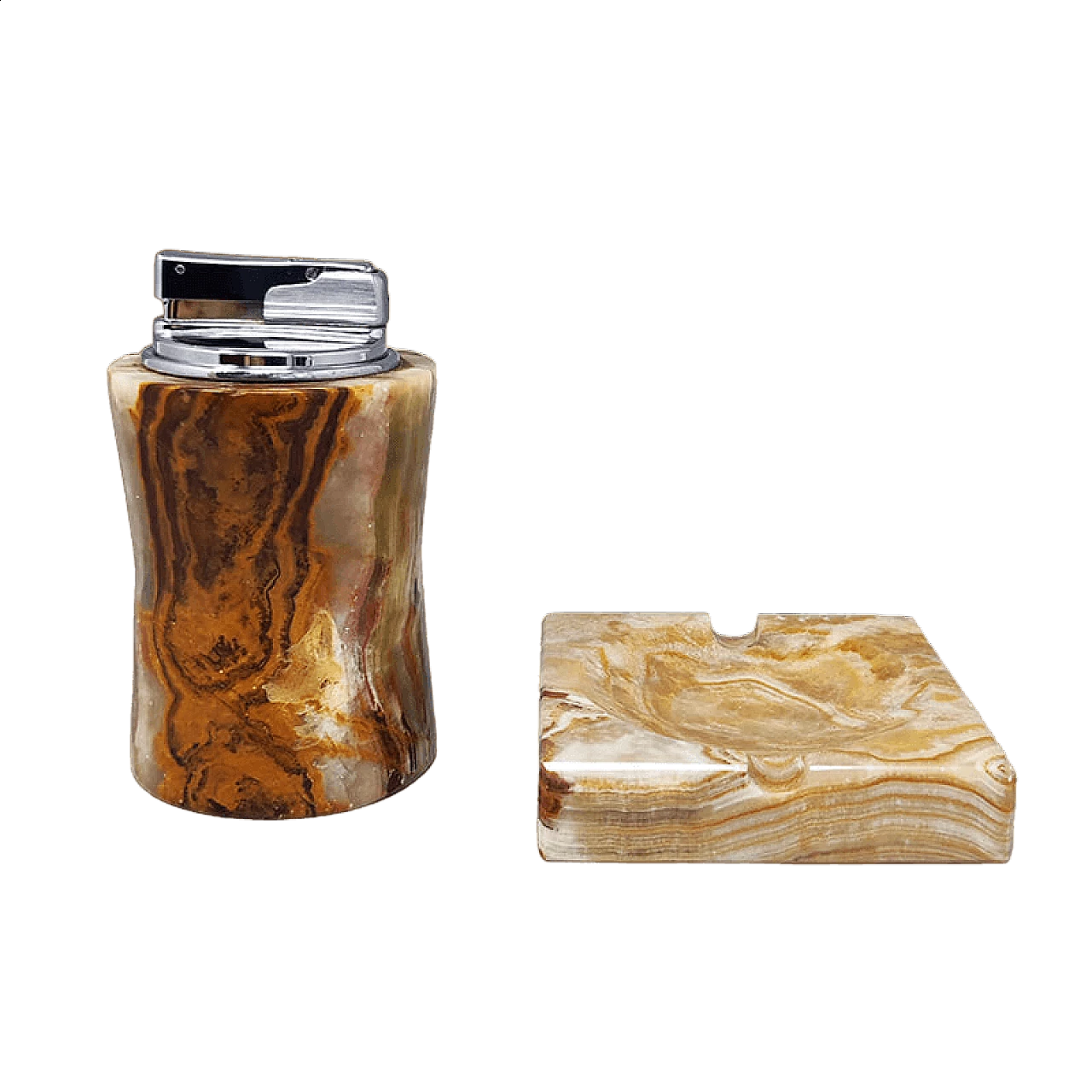 Onyx ashtray and lighter, 1960s 9