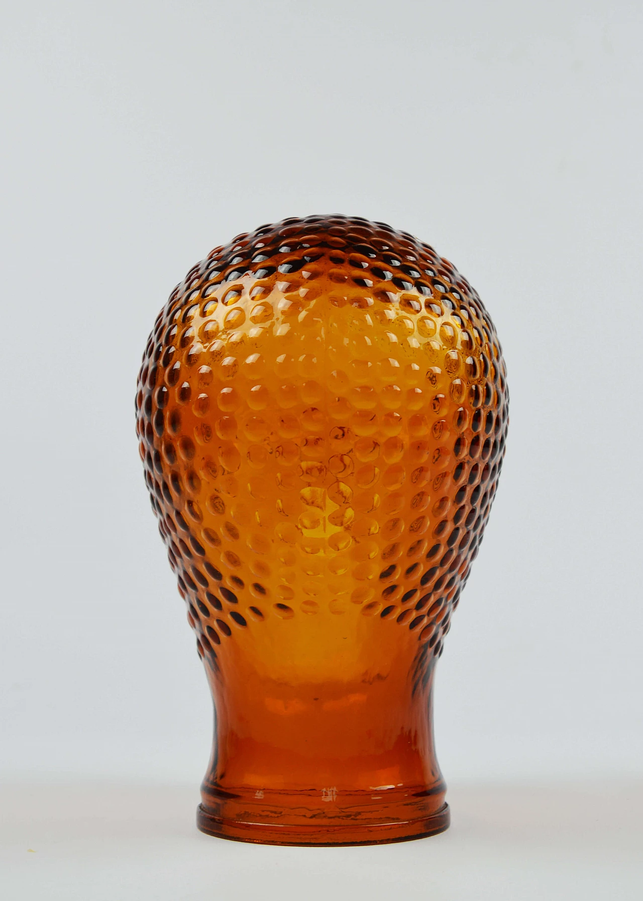 Decorative orange glass head, 1970s 5