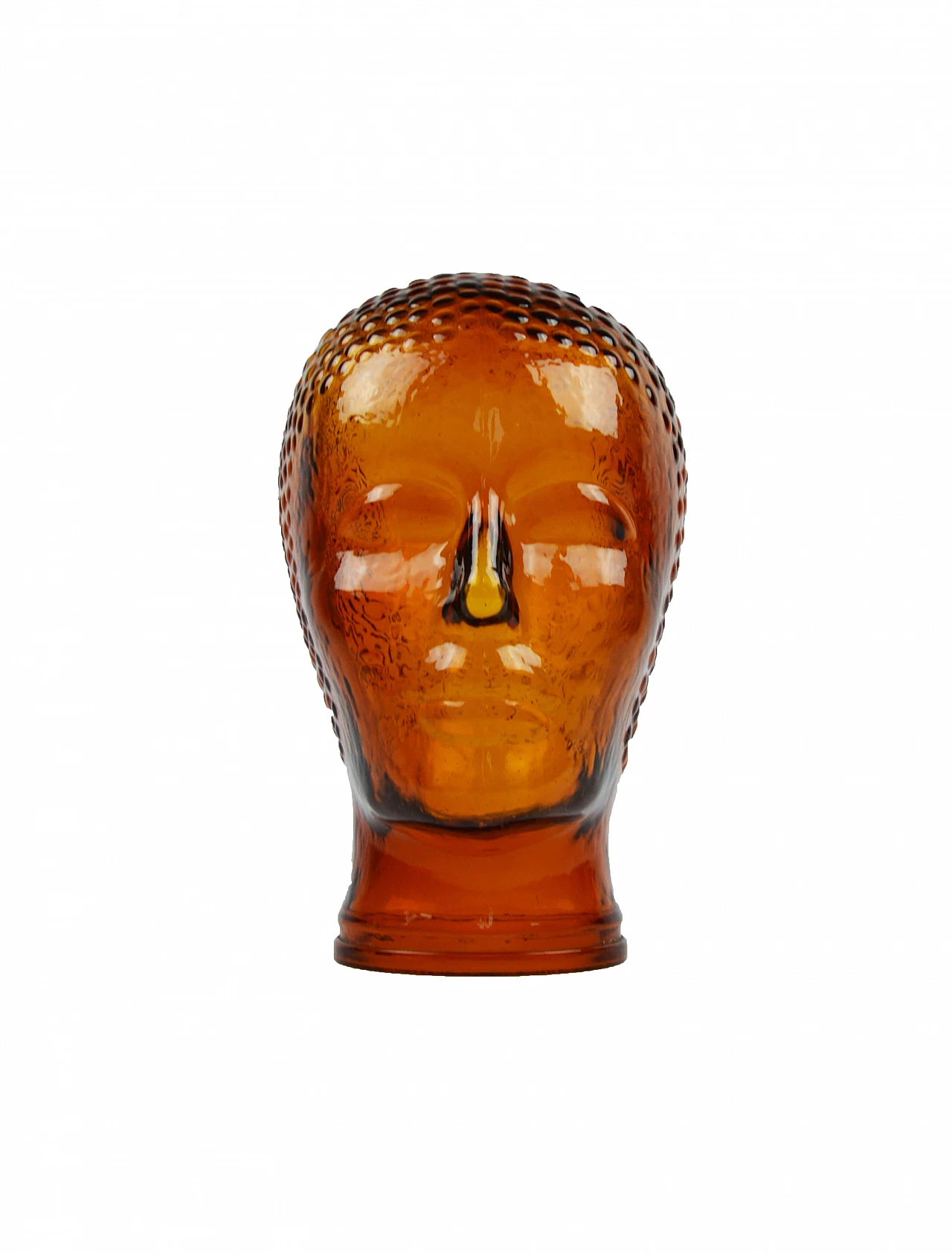 Decorative orange glass head, 1970s 7