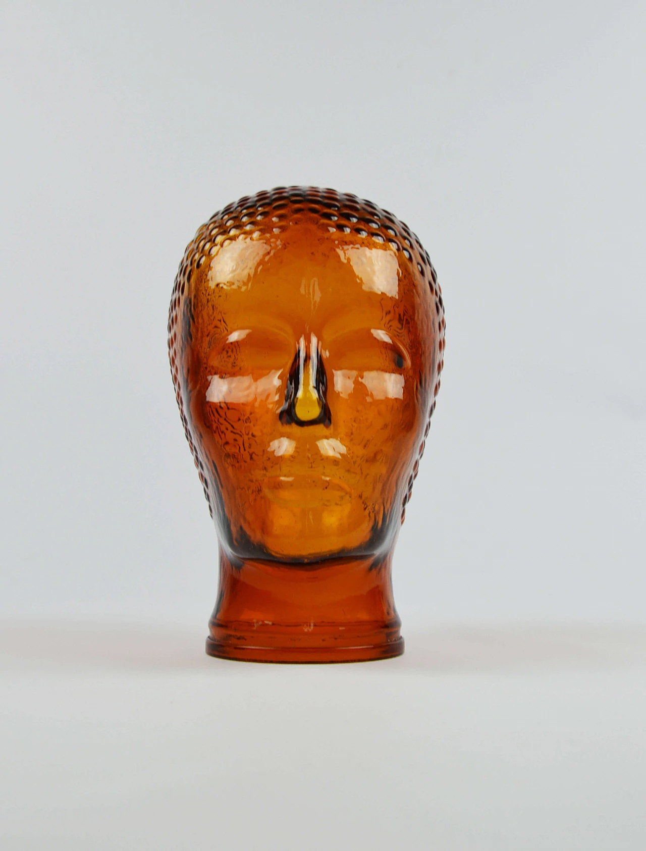 Decorative orange glass head, 1970s 8