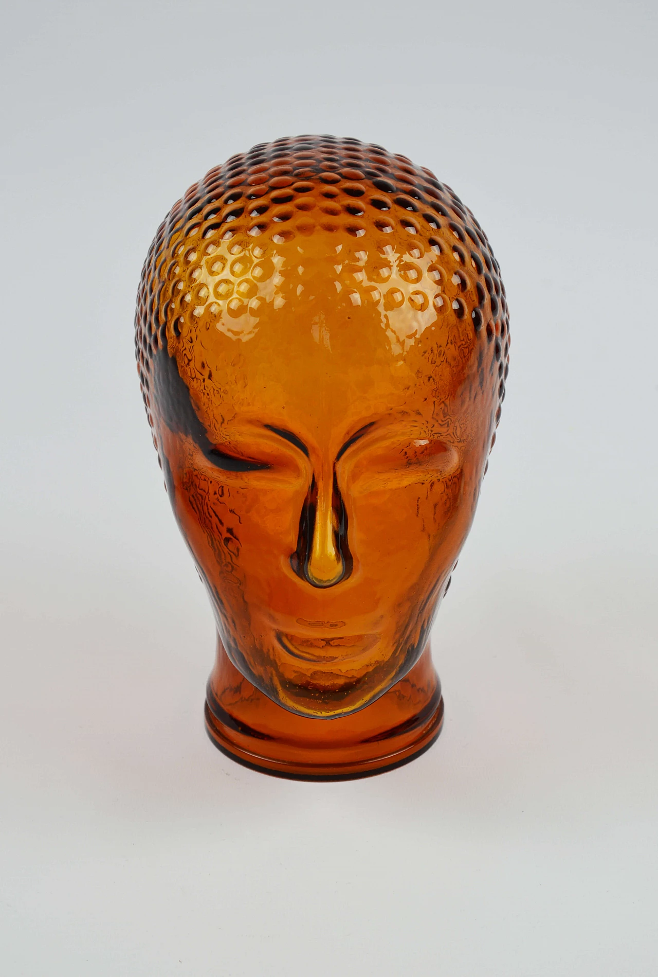 Decorative orange glass head, 1970s 9