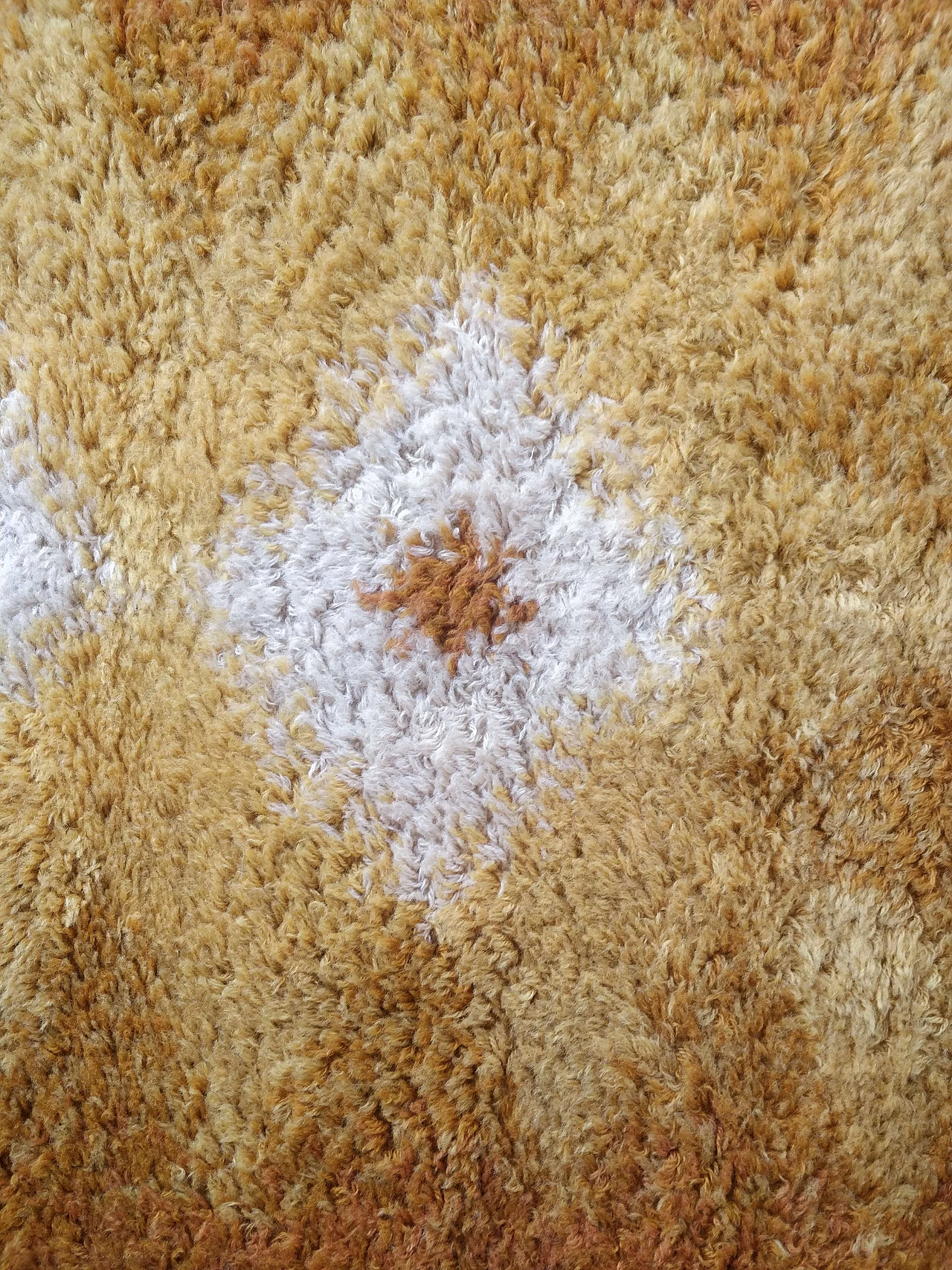 Tappeto danese geometrico in pura lana con tecnica Rya, anni '60 6