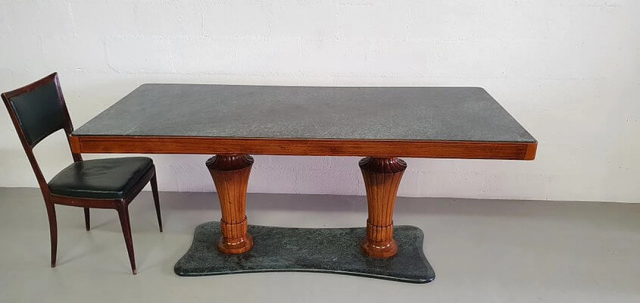 Dining Table in green alps marble by Vittorio Dassi, '50 2