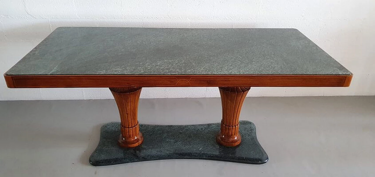 Dining Table in green alps marble by Vittorio Dassi, '50 5
