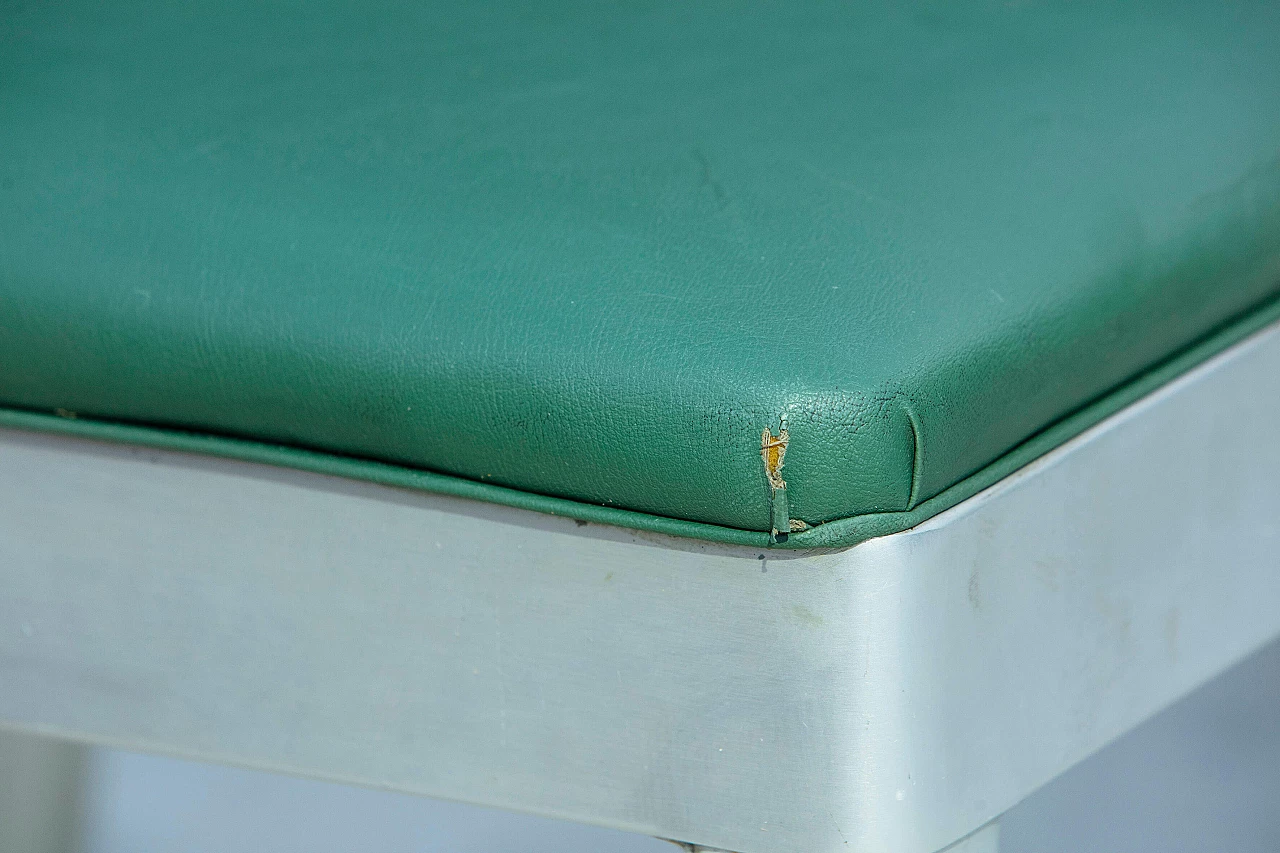 Metal and skai desk in the style of Gio Ponti with chair, 1960s 10