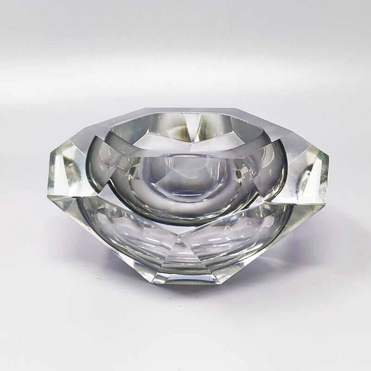 Sommerso Murano glass ashtray by Flavio Poli for Seguso, 1960s 1