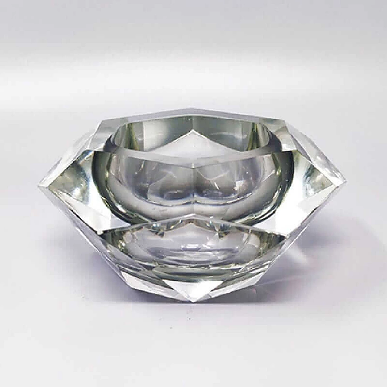Sommerso Murano glass ashtray by Flavio Poli for Seguso, 1960s 2