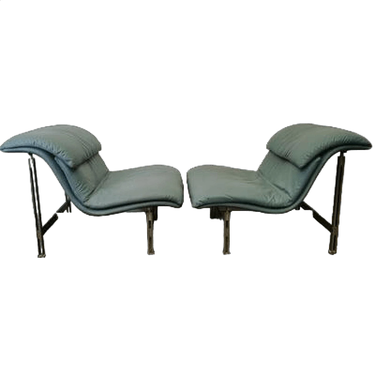 Pair of armchairs by Giovanni Offredi for Saporiti, 1970s 6