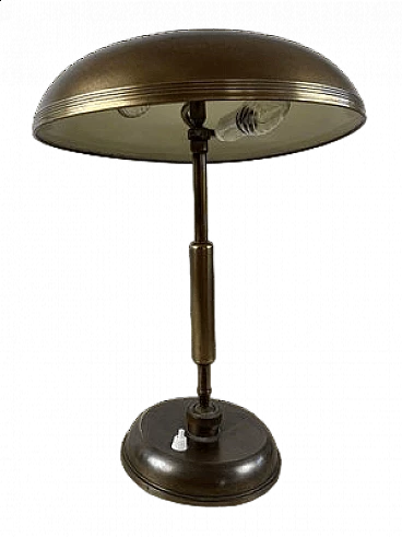Lampada da tavolo in ottone di Giovanni Michelucci per Lariolux, anni '40