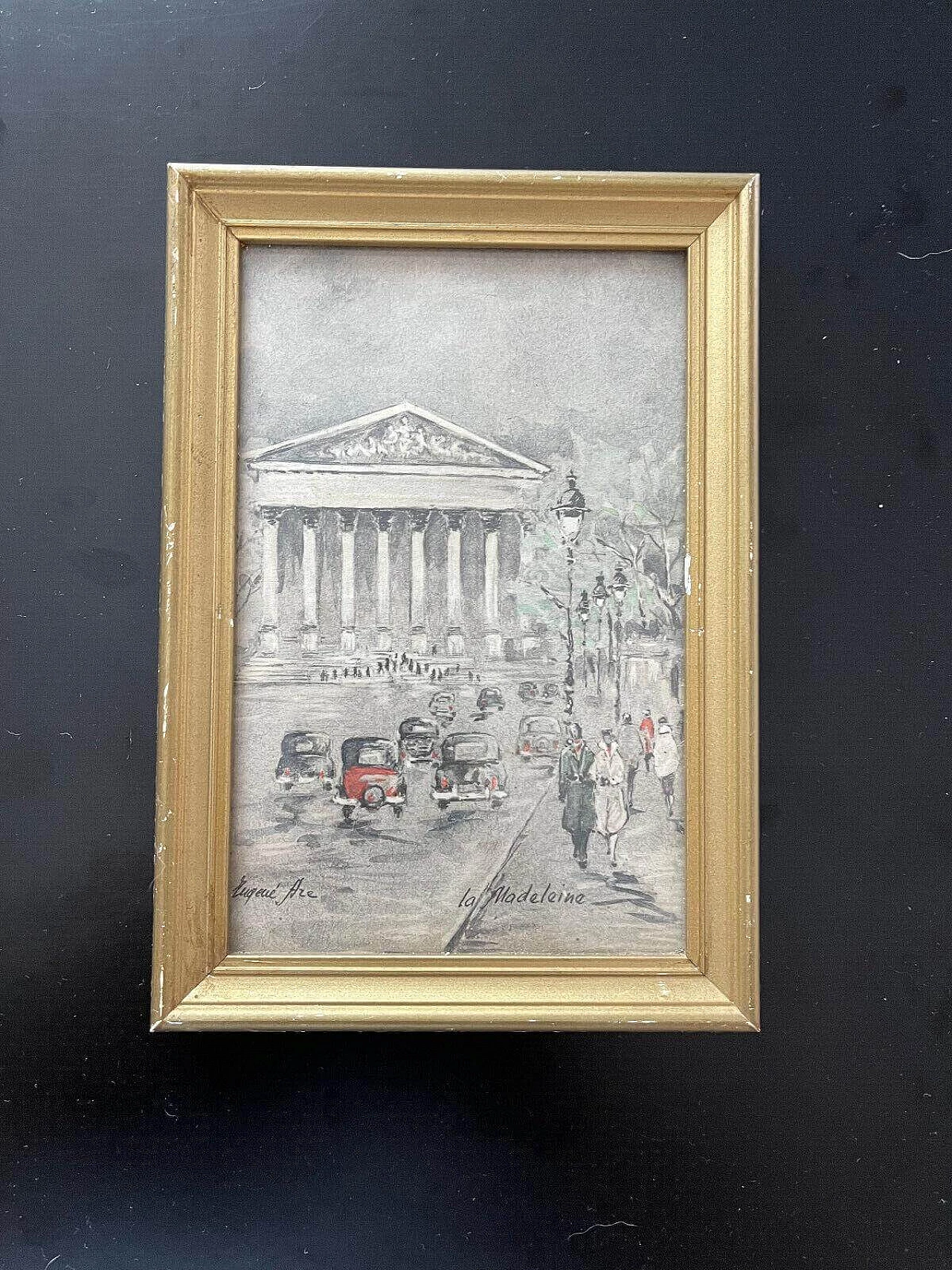 Eugène Arc, Paris urban view, watercolor 3