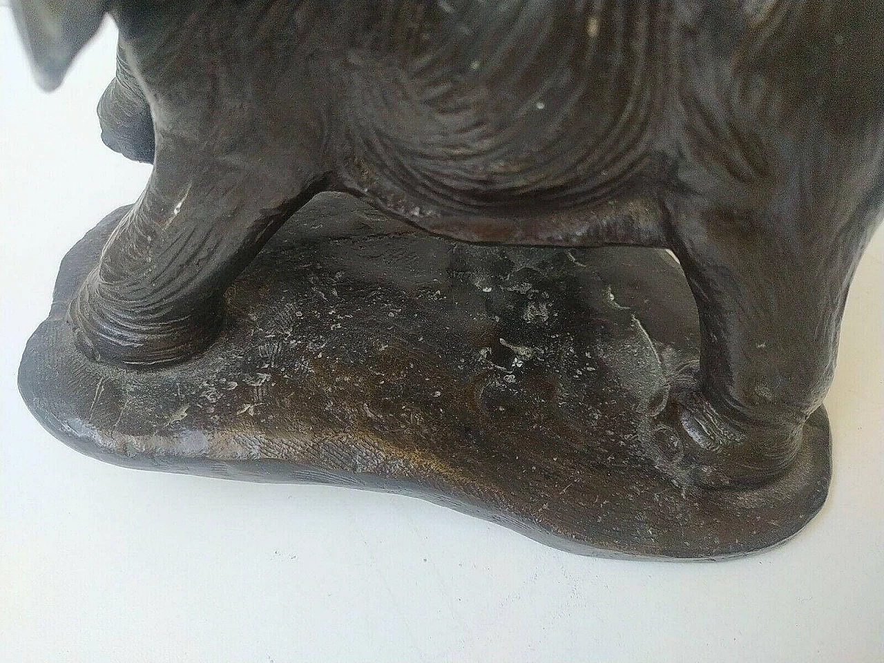 Bronze elephant with flower candlestick, 1970s 6