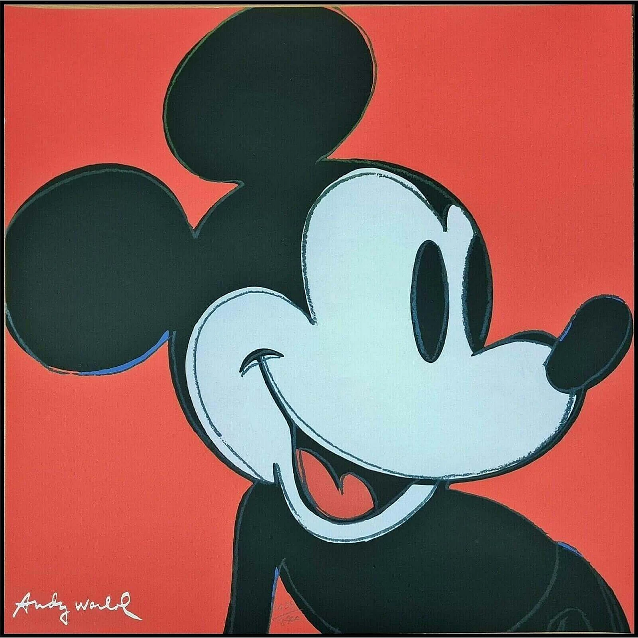 Mickey Mouse, lithograph signed by Andy Warhol, 1980s 4