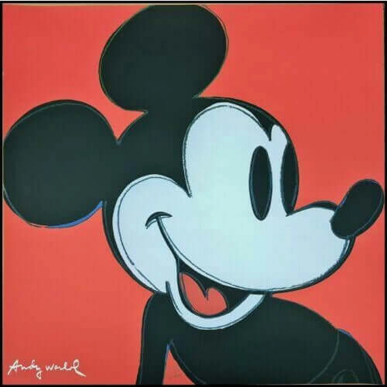 Mickey Mouse, lithograph signed by Andy Warhol, 1980s 11