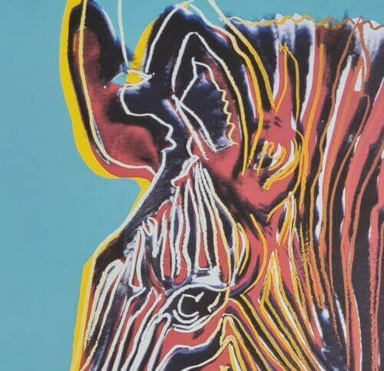 Zebra, lithography, reproduction after Andy Warhol 1