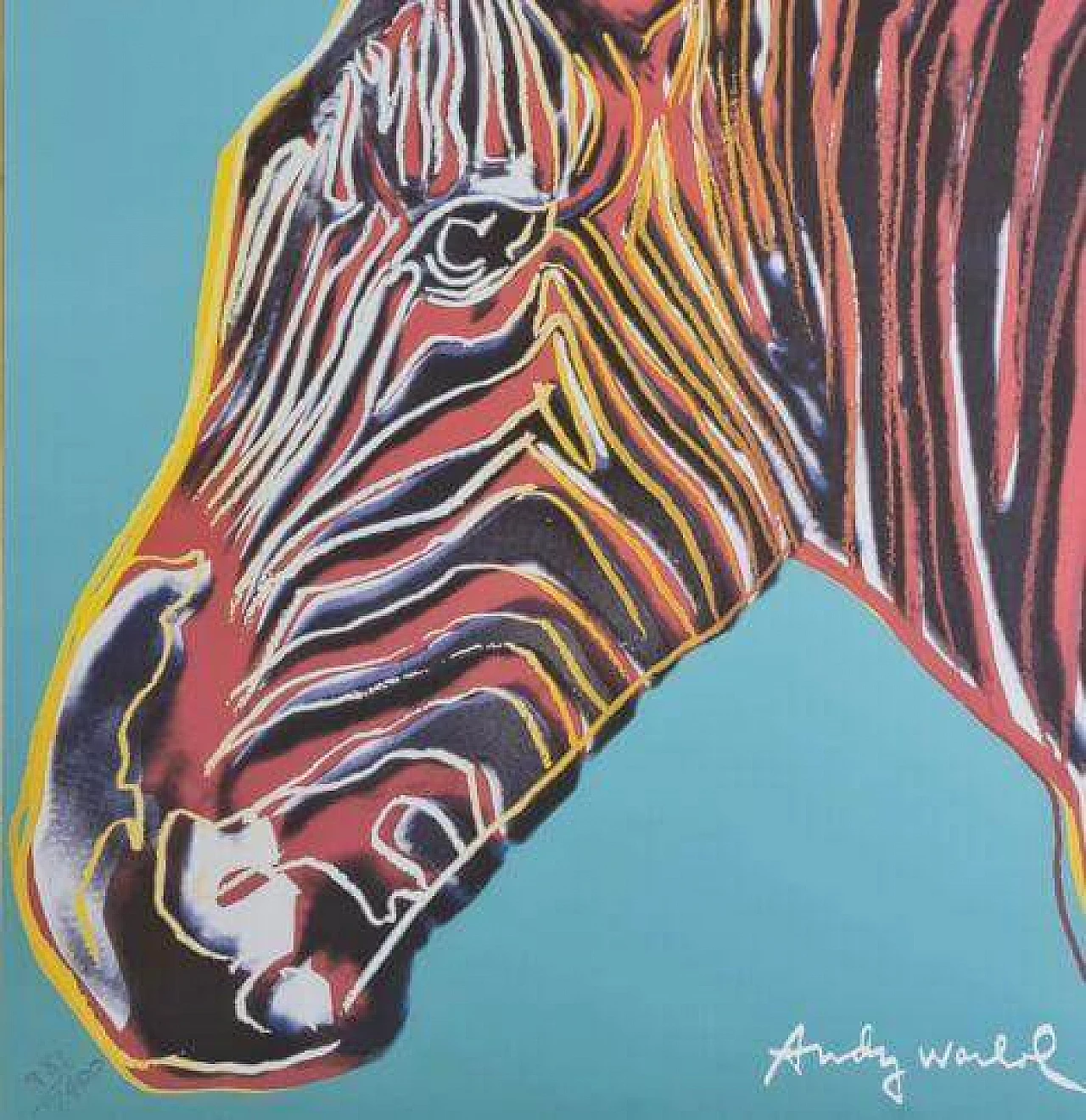 Zebra, lithography, reproduction after Andy Warhol 5